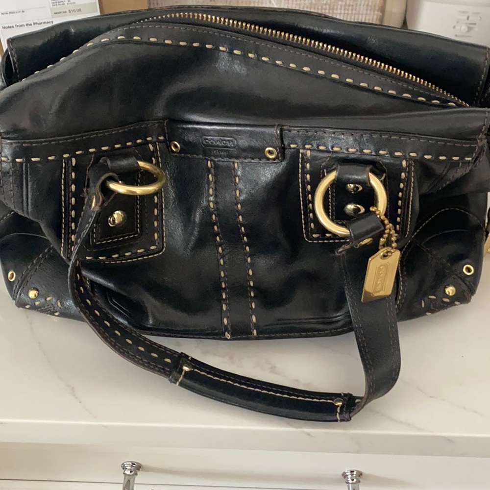 Coach leather handbag